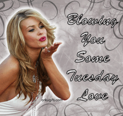 Blowing you some Tuesday Love - Images and gifs for social networks